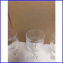 Baccarat Nancy Claret Wine Cut Crystal Glass Set of 3 Discontinued