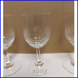 Baccarat Nancy Claret Wine Cut Crystal Glass Set of 3 Discontinued