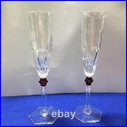 Baccarat Red champagne glassArcourt Evechampagne flute 2 sets Height 25cm
