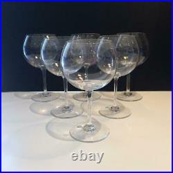 Baccarat Tastevin Crystal Set Of 6 Burgundy Wine Glasses Cr1799