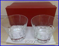 Baccarat Tumbler BIBA 2013 Crystal Rock Glass Set of 2 Boxed Japan Present