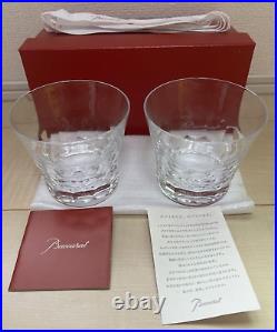 Baccarat Tumbler BIBA 2013 Crystal Rock Glass Set of 2 Boxed Japan Present