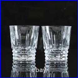 Baccarat Tumbler Set of 2 Crystal Clear Height 8.7cm Glassware Capacity 280ml