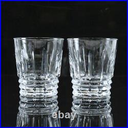 Baccarat Tumbler Set of 2 Crystal Clear Height 8.7cm Glassware Capacity 280ml