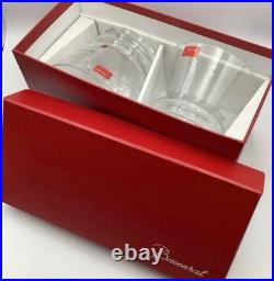 Baccarat Vega Crystal glass Rock glass Pair set with Box Baccarat Vega Crystal glass Rock glass Pair set with Box