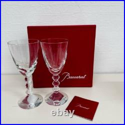 Baccarat Vega Fortissimo Crystal Wine Glass clear 2set With box