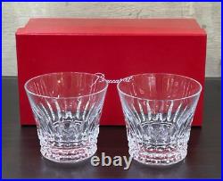 Baccarat Year Tumbler 2021 Crystal Rock Glass Tiara Set of 2 with Box
