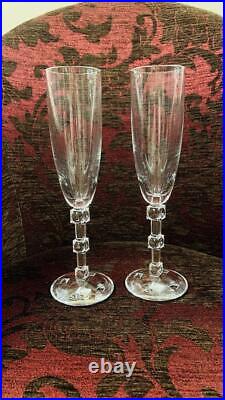 Baccarat champagne glass pair 1