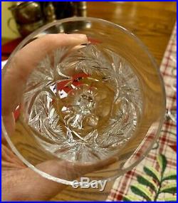 Beautiful ABP Hand Cut Glass Crystal Hobstar Glasses 30 Piece Set Mint
