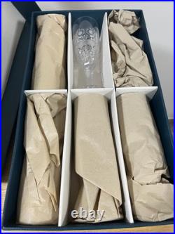 Beautiful Bohemia Czech Republic Lead Crystal Champaign Glasses Set Of 6
