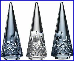 Beautiful Crystal Waterford Lismore Christmas Trees set 3 Topaz Ombre Mix NIB