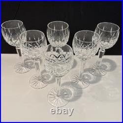 Beautiful Set Of 6 Waterford Lismore Crystal Hock Wine Goblets Glasses Beautiful Set Of 6 Waterford Lismore Crystal Hock Wine Goblets Glasses