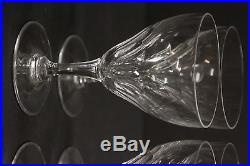 Beautiful Set of 6 Val St. Lambert Water Goblets 6 Crystal Glasses Signed Glass