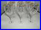 Beautiful Set of 9 Gorham Diamond Gold pattern Cut Crystal 10 oz. Water Stems