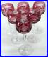 Beautiful Vintage Nachtmann 124 Collection Cranberry Wine Glasses Set of Six