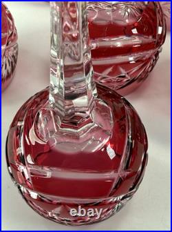 Beautiful Vintage Nachtmann 124 Collection Cranberry Wine Glasses Set of Six