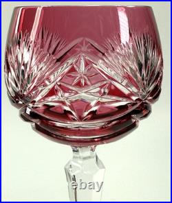 Beautiful Vintage Nachtmann 124 Collection Cranberry Wine Glasses Set of Six