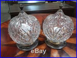 Beautiful Vintage Waterford Crystal Flush Mount Ceiling Light Set Of 2