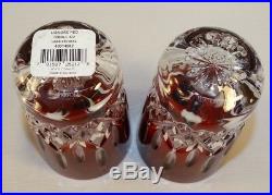 Beautiful Waterford Crystal Lismore Red Hiball Highball Glasses Set Of 2 Bnib