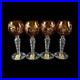 Bleikristall Cut To Clear Crystal Set 4 Cordial Glasses Uncommon Rose W. Germany