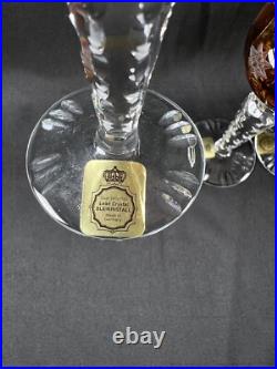Bleikristall Cut To Clear Crystal Set 4 Cordial Glasses Uncommon Rose W. Germany