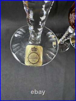 Bleikristall Cut To Clear Crystal Set 4 Cordial Glasses Uncommon Rose W. Germany