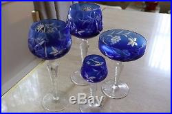 Blue Crystal Wine Glasses set of 12 (48 glasses)