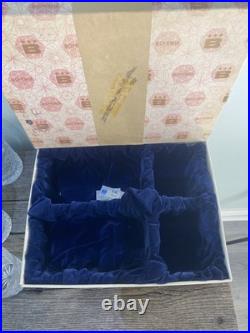 Bohemia Queen Lace Hand Cut 24% Lead Crystal Whiskey And Tumbler Set With Box