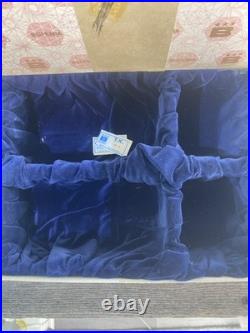 Bohemia Queen Lace Hand Cut 24% Lead Crystal Whiskey And Tumbler Set With Box