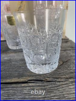 Bohemia Queen Lace Hand Cut 24% Lead Crystal Whiskey And Tumbler Set With Box