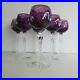 Bohemian Colored Crystal Wine Goblets Set Of Six