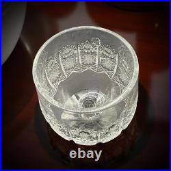 Bohemian Czech Crystal Brandy Glass 250ml/8oz set of 6 Hand Cut Queen Lace