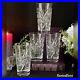 Bohemian Styled Highball Glasses Cut Clear Blown Crystal Glassware Set of 4