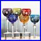 Boho Wedding Water Wine Goblet Hand Cut Color Crysta Glasses Set Of 6 Stemware