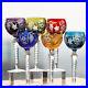 Boho Wedding Water Wine Goblet Hand Cut Color Crysta Glasses Set Of 6 Stemware