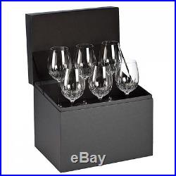 Box Set of 6 Waterford Lismore Essence Wine Goblet Crystal Glasses New Gray Box