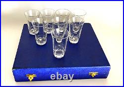 Boxed Set of 8 Crystal Glasses by Val St Lambert