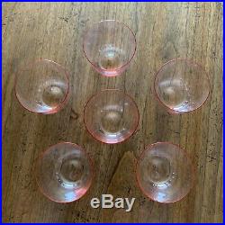 Brand New Lobmeyr'Alpha' Crystal Water Glasses, Rosalin color, set of 6