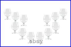 Brandy Stemmed Glasses Set 11.5 Oz, Crystal Clear Party Glassware Set of (12)