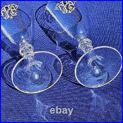 C 1900 Antique French Baccarat Crystal Gold Encrusted Wine Glasses SET 5