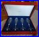 CARTIER Crystal Tulip-Flared Champagne Glasses Set of 4 in Original Case