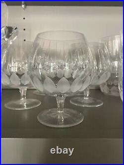 CARTIER LA MAISON DU SHOGUN Crystal Glasses Set Of 6 Brandy Snifters