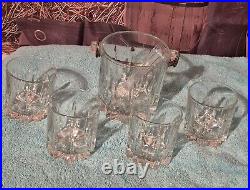 CLEAR Glass ANTIQUE Crystal COCKTAIL SET