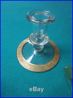 CRYSTAL GLASS SET 23 PIECES CLEAR AND GOLD RIM 23 pcs GLASS 12