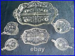 Cambridge Rose Point Crystal Glassware Set of 6 1932-1950 Cambridge Rose Point Crystal Glassware Set of 6 1932-1950