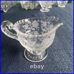 Cambridge Rose Point Crystal Glassware Set of 6 1932-1950 Cambridge Rose Point Crystal Glassware Set of 6 1932-1950