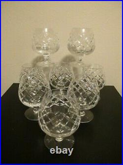 Cartier Set Of 8 Heavy Crystal Glass Extra Large Brandy Snifters