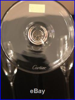 Cartier Vintage Crystal Champagne Flute Set of 4