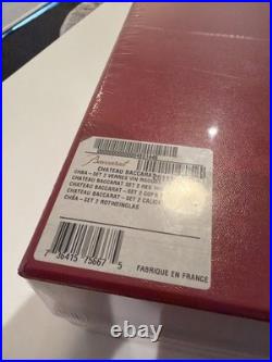 Chateau Baccarat Vin Rouge Red Wine Crystal Set Of 2 New In Sealed Box