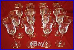 Christian Dior Crystal Triomphe Water Goblets Set of 12 MINT